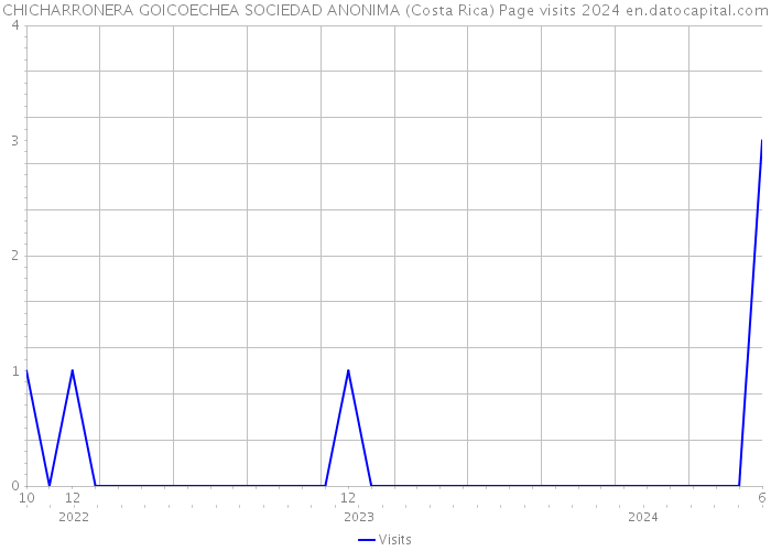CHICHARRONERA GOICOECHEA SOCIEDAD ANONIMA (Costa Rica) Page visits 2024 