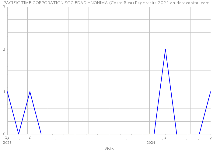 PACIFIC TIME CORPORATION SOCIEDAD ANONIMA (Costa Rica) Page visits 2024 