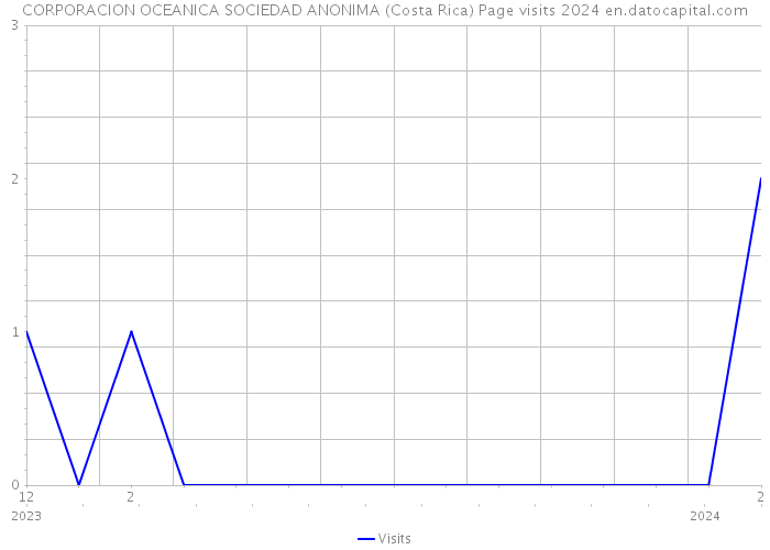 CORPORACION OCEANICA SOCIEDAD ANONIMA (Costa Rica) Page visits 2024 