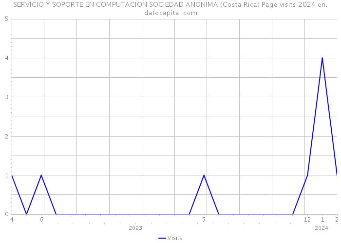 SERVICIO Y SOPORTE EN COMPUTACION SOCIEDAD ANONIMA (Costa Rica) Page visits 2024 
