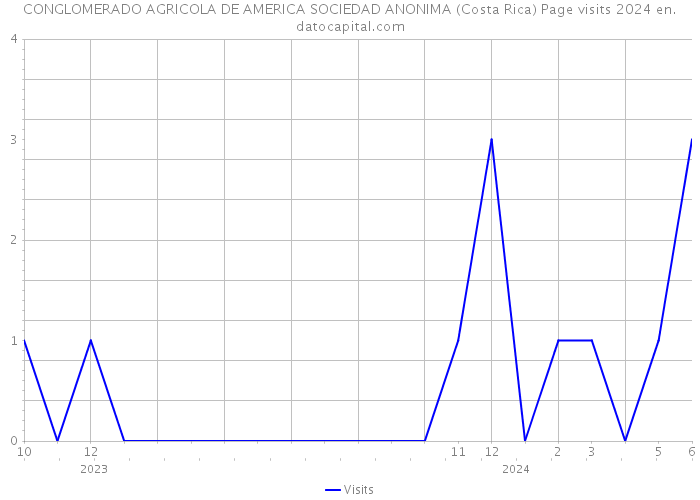 CONGLOMERADO AGRICOLA DE AMERICA SOCIEDAD ANONIMA (Costa Rica) Page visits 2024 