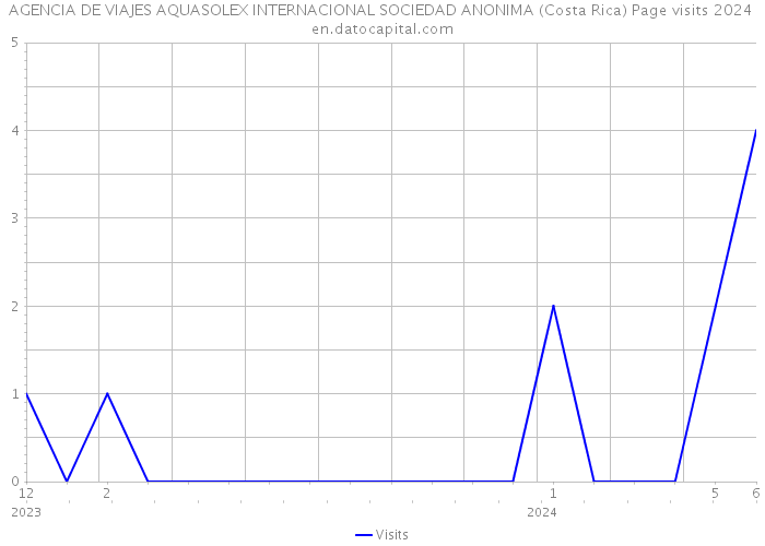 AGENCIA DE VIAJES AQUASOLEX INTERNACIONAL SOCIEDAD ANONIMA (Costa Rica) Page visits 2024 