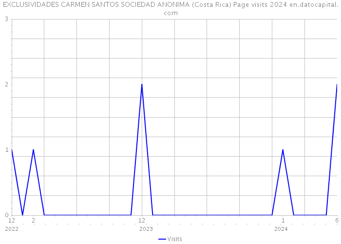 EXCLUSIVIDADES CARMEN SANTOS SOCIEDAD ANONIMA (Costa Rica) Page visits 2024 
