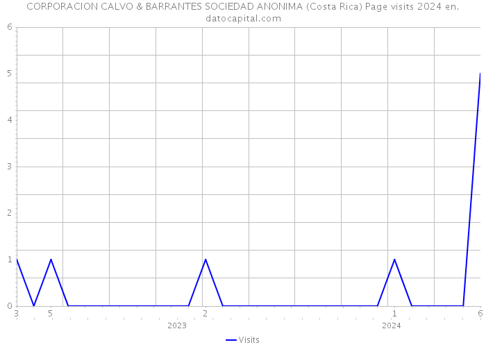 CORPORACION CALVO & BARRANTES SOCIEDAD ANONIMA (Costa Rica) Page visits 2024 
