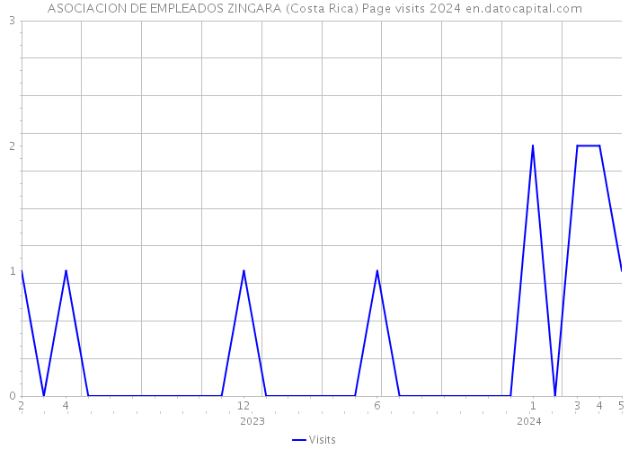 ASOCIACION DE EMPLEADOS ZINGARA (Costa Rica) Page visits 2024 