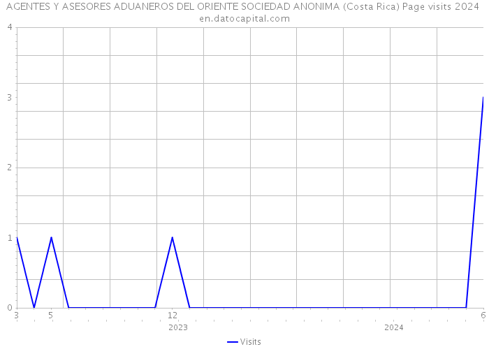 AGENTES Y ASESORES ADUANEROS DEL ORIENTE SOCIEDAD ANONIMA (Costa Rica) Page visits 2024 