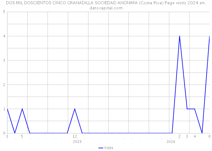 DOS MIL DOSCIENTOS CINCO GRANADILLA SOCIEDAD ANONIMA (Costa Rica) Page visits 2024 