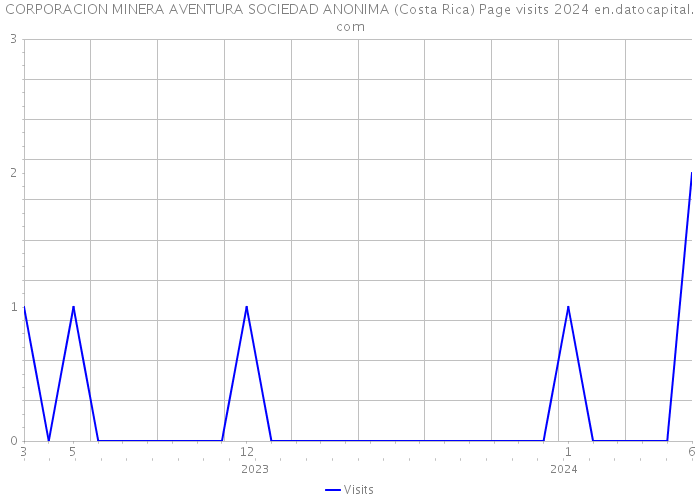 CORPORACION MINERA AVENTURA SOCIEDAD ANONIMA (Costa Rica) Page visits 2024 