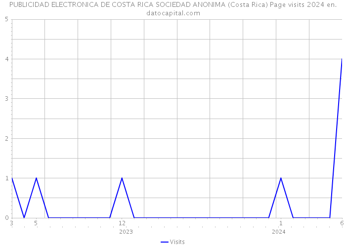 PUBLICIDAD ELECTRONICA DE COSTA RICA SOCIEDAD ANONIMA (Costa Rica) Page visits 2024 