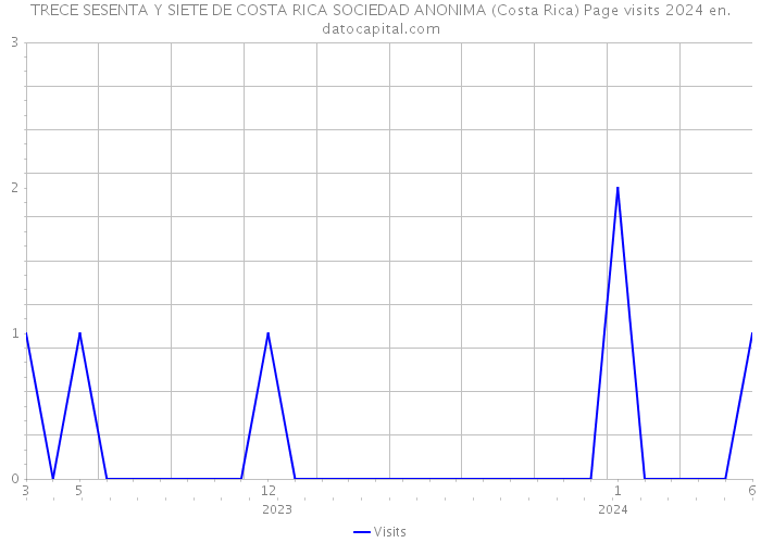 TRECE SESENTA Y SIETE DE COSTA RICA SOCIEDAD ANONIMA (Costa Rica) Page visits 2024 