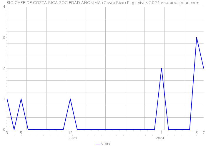 BIO CAFE DE COSTA RICA SOCIEDAD ANONIMA (Costa Rica) Page visits 2024 
