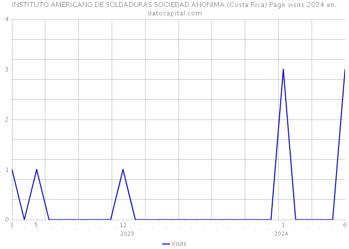 INSTITUTO AMERICANO DE SOLDADURAS SOCIEDAD ANONIMA (Costa Rica) Page visits 2024 