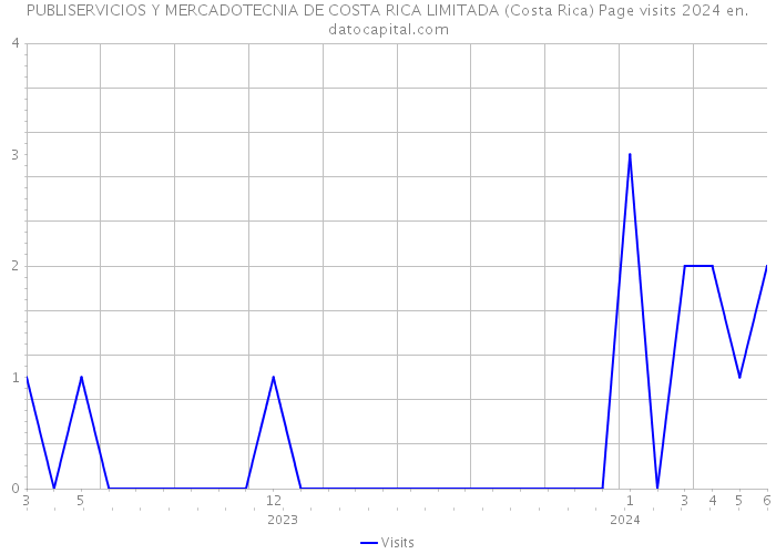 PUBLISERVICIOS Y MERCADOTECNIA DE COSTA RICA LIMITADA (Costa Rica) Page visits 2024 