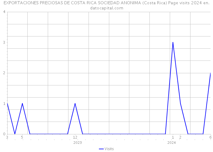 EXPORTACIONES PRECIOSAS DE COSTA RICA SOCIEDAD ANONIMA (Costa Rica) Page visits 2024 