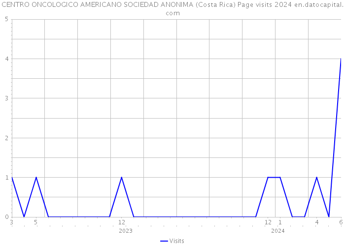 CENTRO ONCOLOGICO AMERICANO SOCIEDAD ANONIMA (Costa Rica) Page visits 2024 