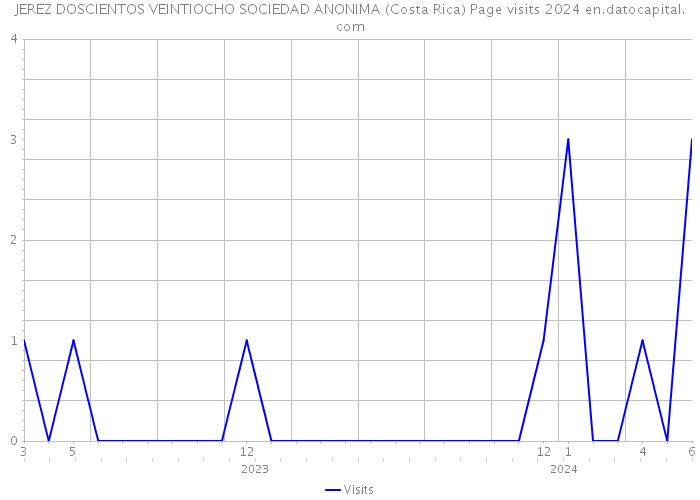 JEREZ DOSCIENTOS VEINTIOCHO SOCIEDAD ANONIMA (Costa Rica) Page visits 2024 