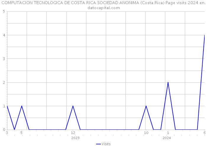 COMPUTACION TECNOLOGICA DE COSTA RICA SOCIEDAD ANONIMA (Costa Rica) Page visits 2024 