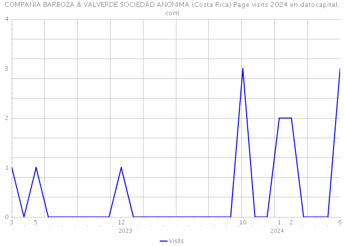 COMPAŃIA BARBOZA & VALVERDE SOCIEDAD ANONIMA (Costa Rica) Page visits 2024 
