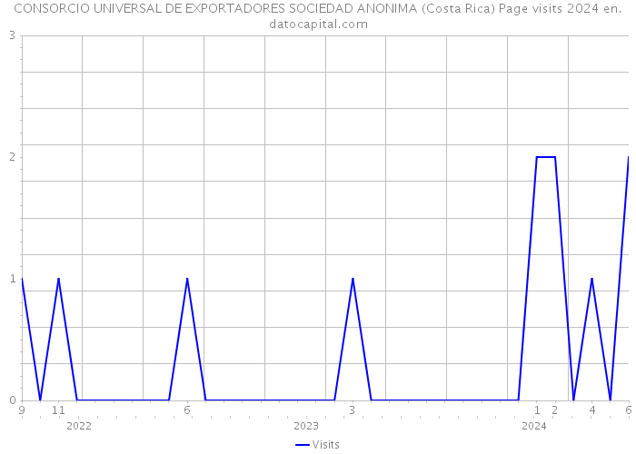 CONSORCIO UNIVERSAL DE EXPORTADORES SOCIEDAD ANONIMA (Costa Rica) Page visits 2024 