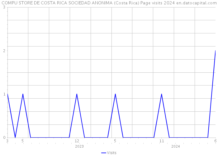 COMPU STORE DE COSTA RICA SOCIEDAD ANONIMA (Costa Rica) Page visits 2024 