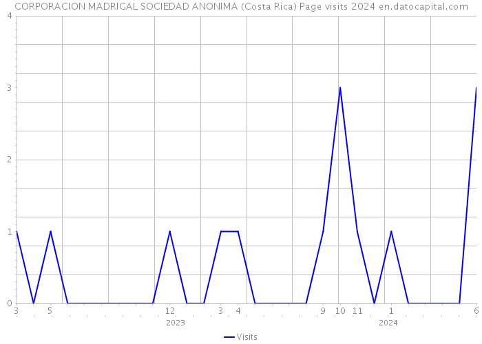 CORPORACION MADRIGAL SOCIEDAD ANONIMA (Costa Rica) Page visits 2024 