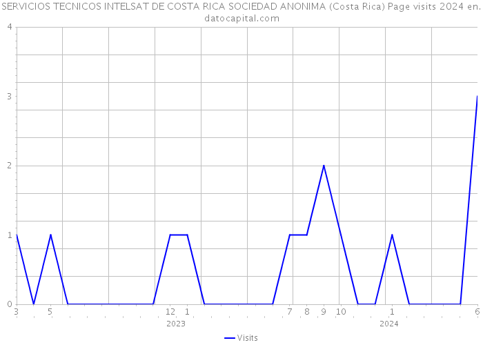 SERVICIOS TECNICOS INTELSAT DE COSTA RICA SOCIEDAD ANONIMA (Costa Rica) Page visits 2024 