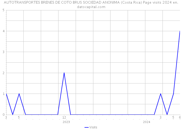 AUTOTRANSPORTES BRENES DE COTO BRUS SOCIEDAD ANONIMA (Costa Rica) Page visits 2024 