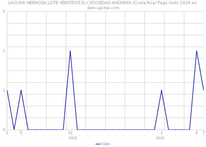 LAGUNA HERMOSA LOTE VEINTIDOS D.X SOCIEDAD ANONIMA (Costa Rica) Page visits 2024 