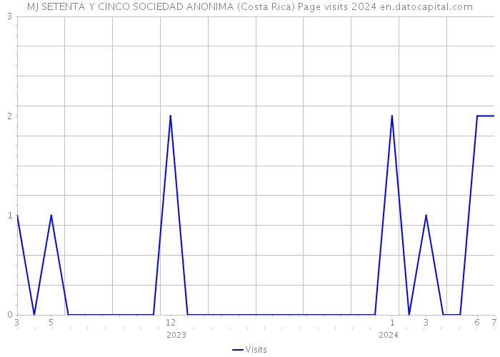 MJ SETENTA Y CINCO SOCIEDAD ANONIMA (Costa Rica) Page visits 2024 