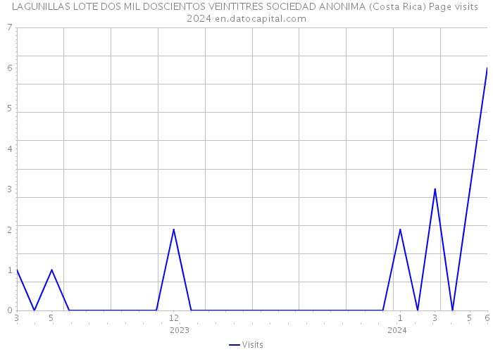 LAGUNILLAS LOTE DOS MIL DOSCIENTOS VEINTITRES SOCIEDAD ANONIMA (Costa Rica) Page visits 2024 