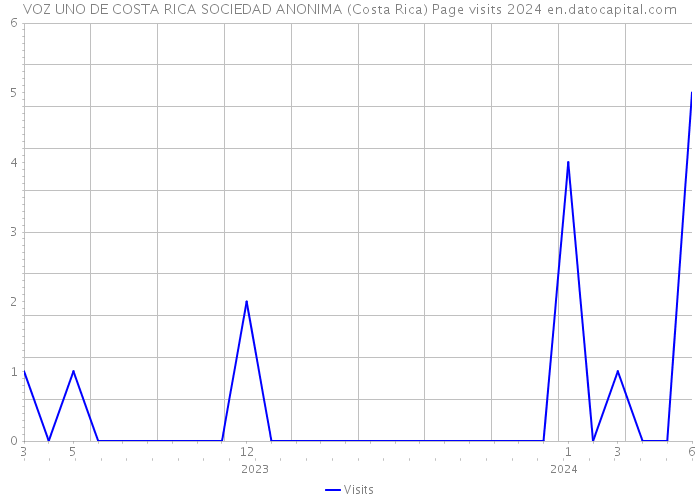VOZ UNO DE COSTA RICA SOCIEDAD ANONIMA (Costa Rica) Page visits 2024 