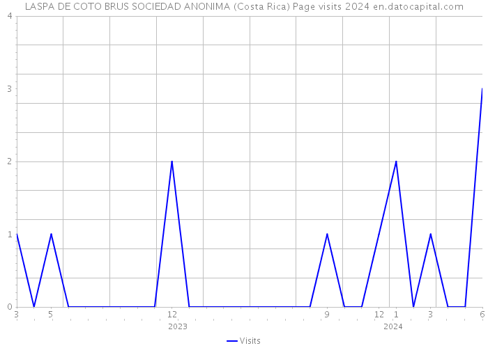 LASPA DE COTO BRUS SOCIEDAD ANONIMA (Costa Rica) Page visits 2024 