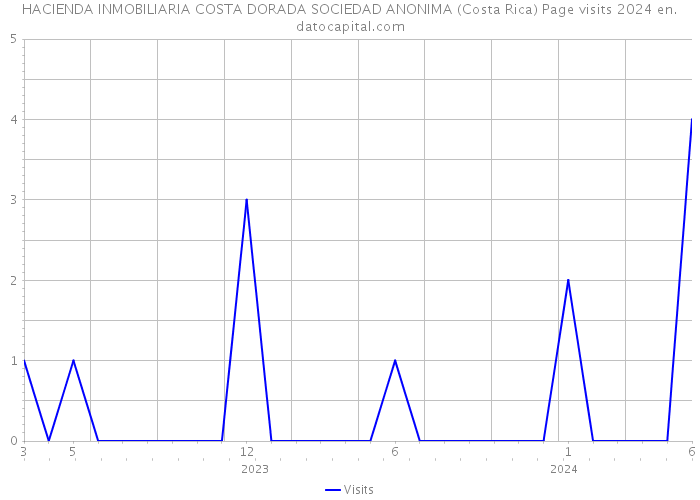 HACIENDA INMOBILIARIA COSTA DORADA SOCIEDAD ANONIMA (Costa Rica) Page visits 2024 