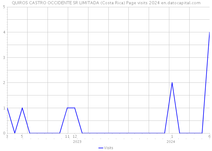 QUIROS CASTRO OCCIDENTE SR LIMITADA (Costa Rica) Page visits 2024 