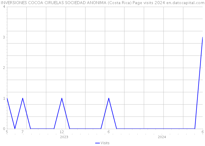 INVERSIONES COCOA CIRUELAS SOCIEDAD ANONIMA (Costa Rica) Page visits 2024 