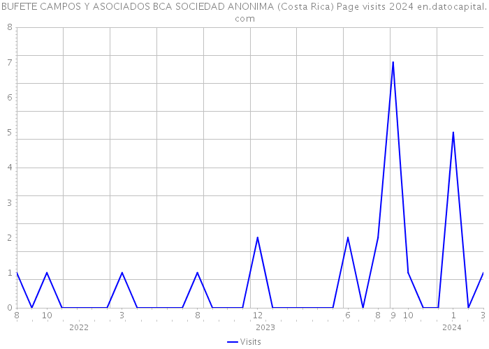 BUFETE CAMPOS Y ASOCIADOS BCA SOCIEDAD ANONIMA (Costa Rica) Page visits 2024 