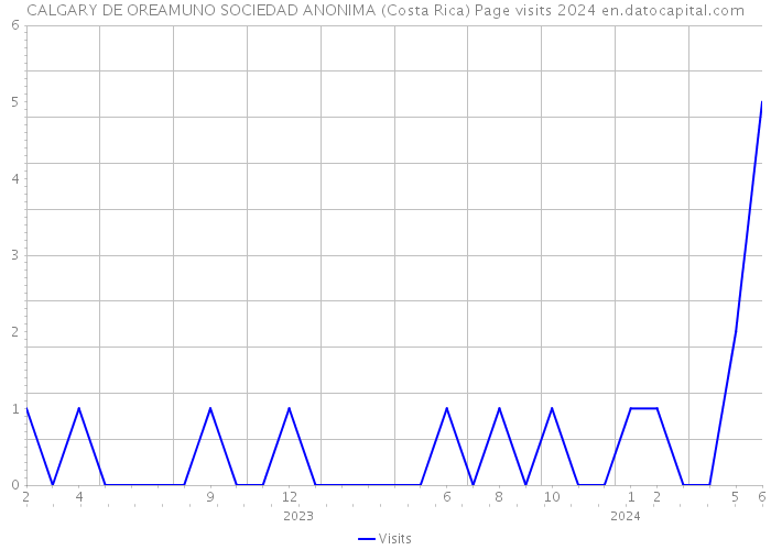 CALGARY DE OREAMUNO SOCIEDAD ANONIMA (Costa Rica) Page visits 2024 