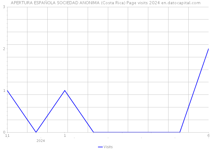 APERTURA ESPAŃOLA SOCIEDAD ANONIMA (Costa Rica) Page visits 2024 