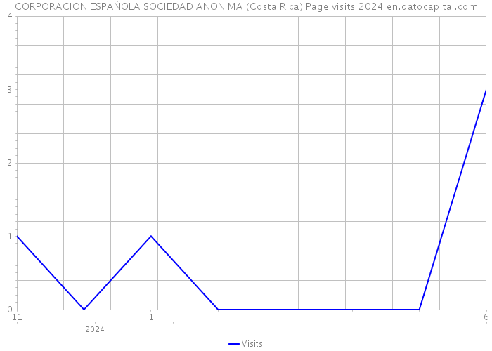 CORPORACION ESPAŃOLA SOCIEDAD ANONIMA (Costa Rica) Page visits 2024 