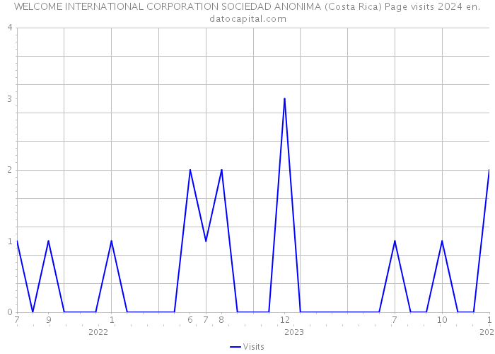 WELCOME INTERNATIONAL CORPORATION SOCIEDAD ANONIMA (Costa Rica) Page visits 2024 