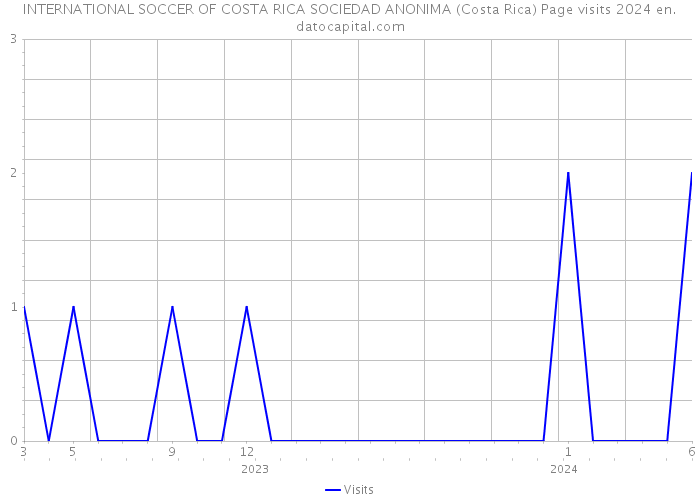 INTERNATIONAL SOCCER OF COSTA RICA SOCIEDAD ANONIMA (Costa Rica) Page visits 2024 