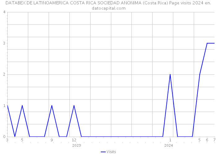 DATABEX DE LATINOAMERICA COSTA RICA SOCIEDAD ANONIMA (Costa Rica) Page visits 2024 