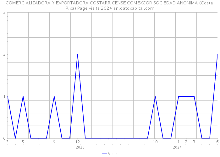 COMERCIALIZADORA Y EXPORTADORA COSTARRICENSE COMEXCOR SOCIEDAD ANONIMA (Costa Rica) Page visits 2024 