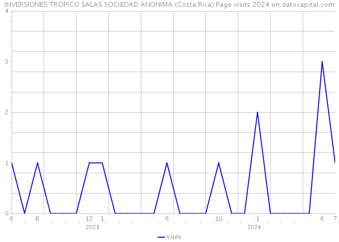 INVERSIONES TROPICO SALAS SOCIEDAD ANONIMA (Costa Rica) Page visits 2024 