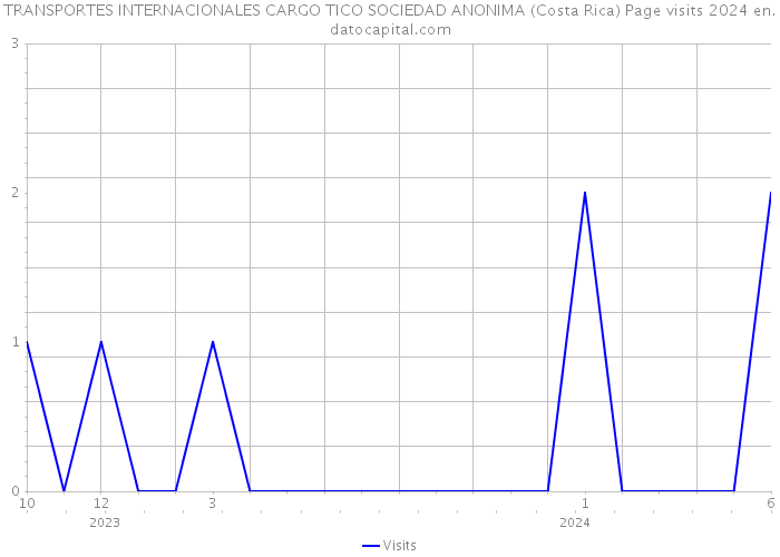 TRANSPORTES INTERNACIONALES CARGO TICO SOCIEDAD ANONIMA (Costa Rica) Page visits 2024 