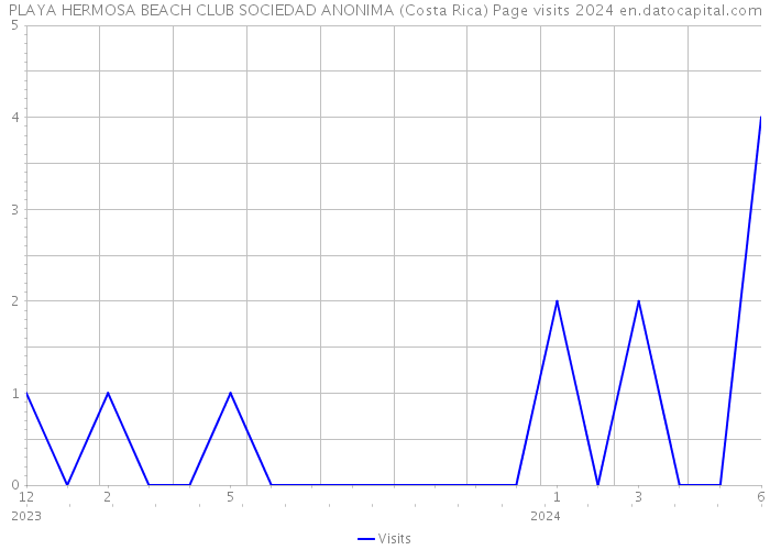 PLAYA HERMOSA BEACH CLUB SOCIEDAD ANONIMA (Costa Rica) Page visits 2024 