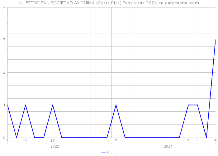 NUESTRO PAN SOCIEDAD ANONIMA (Costa Rica) Page visits 2024 