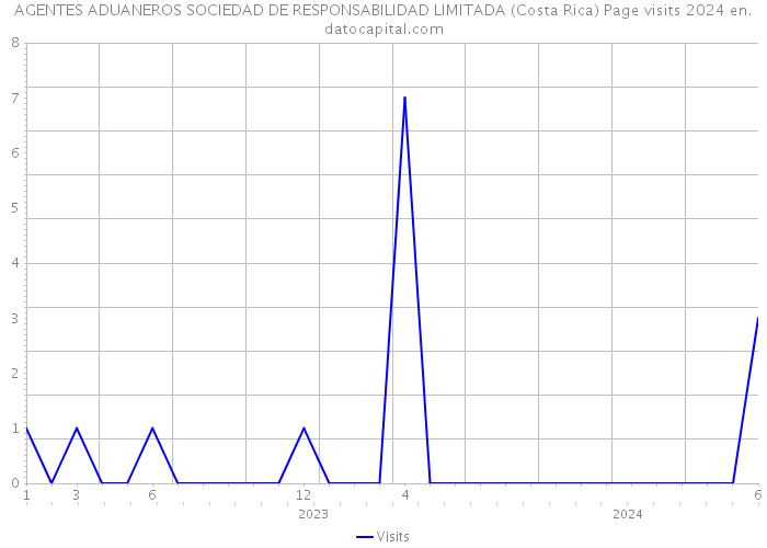 AGENTES ADUANEROS SOCIEDAD DE RESPONSABILIDAD LIMITADA (Costa Rica) Page visits 2024 