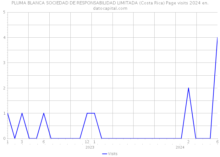 PLUMA BLANCA SOCIEDAD DE RESPONSABILIDAD LIMITADA (Costa Rica) Page visits 2024 