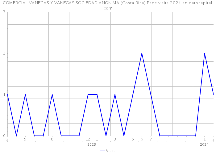 COMERCIAL VANEGAS Y VANEGAS SOCIEDAD ANONIMA (Costa Rica) Page visits 2024 